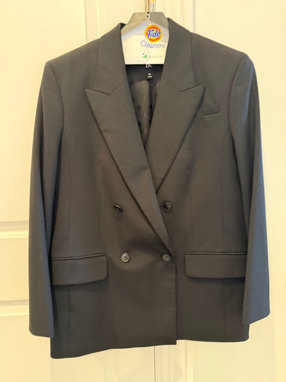 Banana Republic Black Siena Relaxed Italian Wool Blazer Size 14